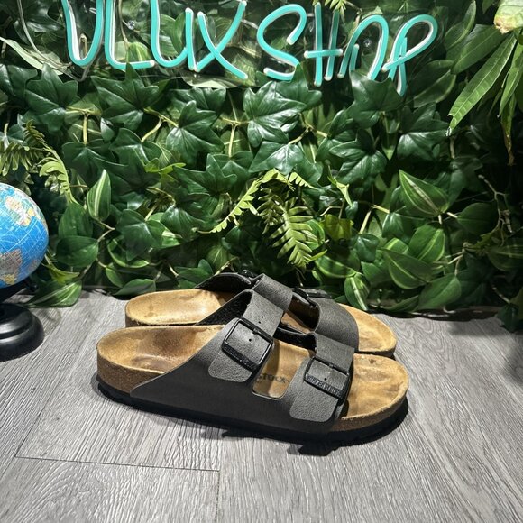 Birkenstock Shoes - Birkenstock Arizona Pebbled Birko-flor Black Women Size 42 US 11 Sandals